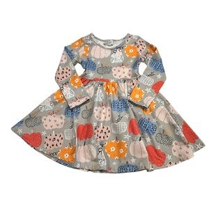 EUC Foxtail Lillies Pumpkin Fall Dress Size 3T